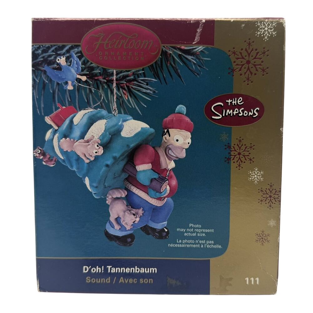 Carlton Cards The Simpsons Homer D'oh Tannenbaum Christmas Ornament Sound 2005